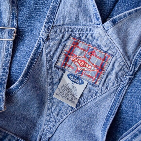y2k embroidered denim overalls | s/m - Picture 7 of 7
